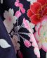 卒業式袴レンタルNo.663[2Lサイズ][新古典]濃紺・ピンク紫の八重桜